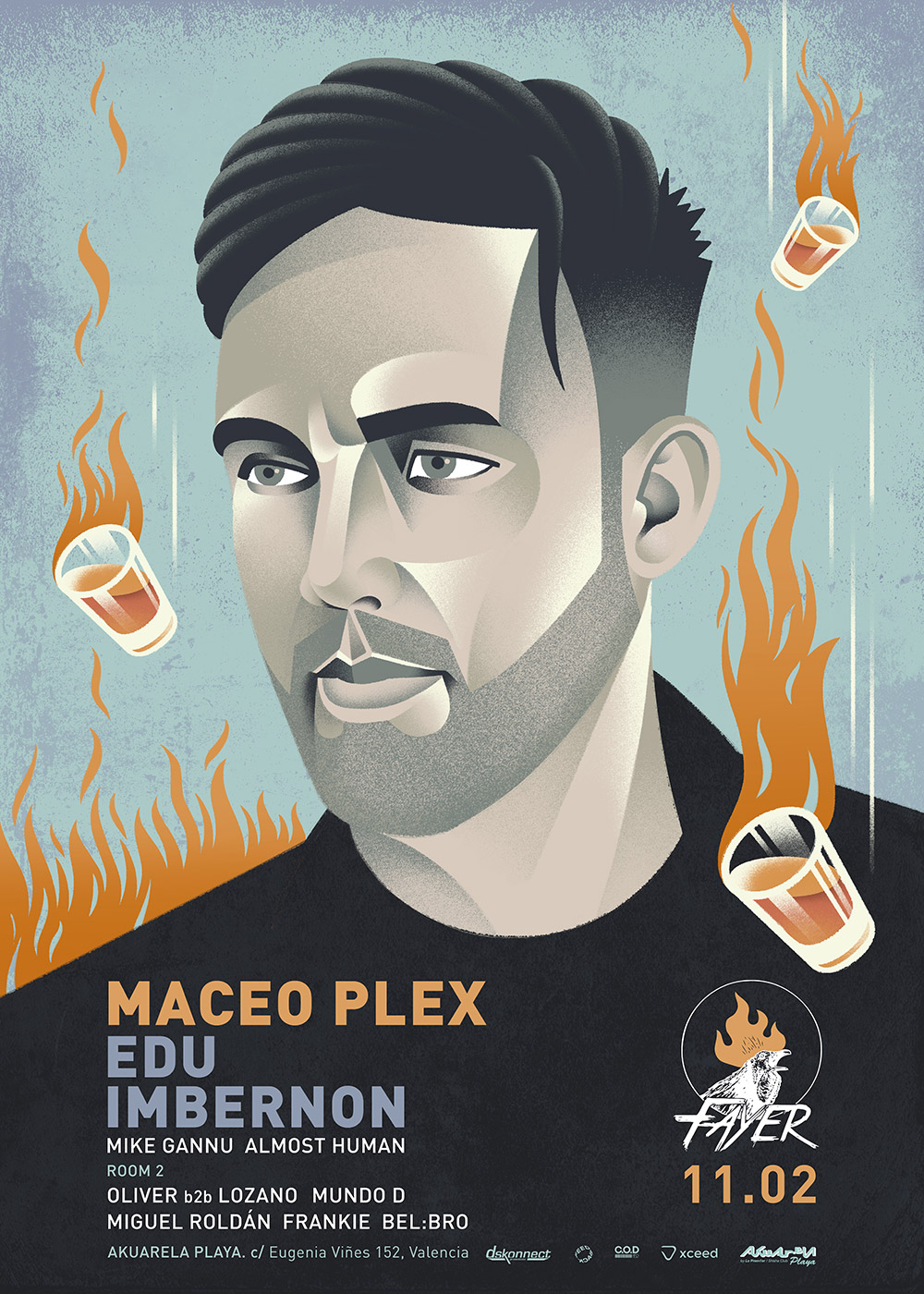 Maceo Plex saturday 11 february 2017 Fayer with Edu Imbernon, Mike Gannu and Almost Human
